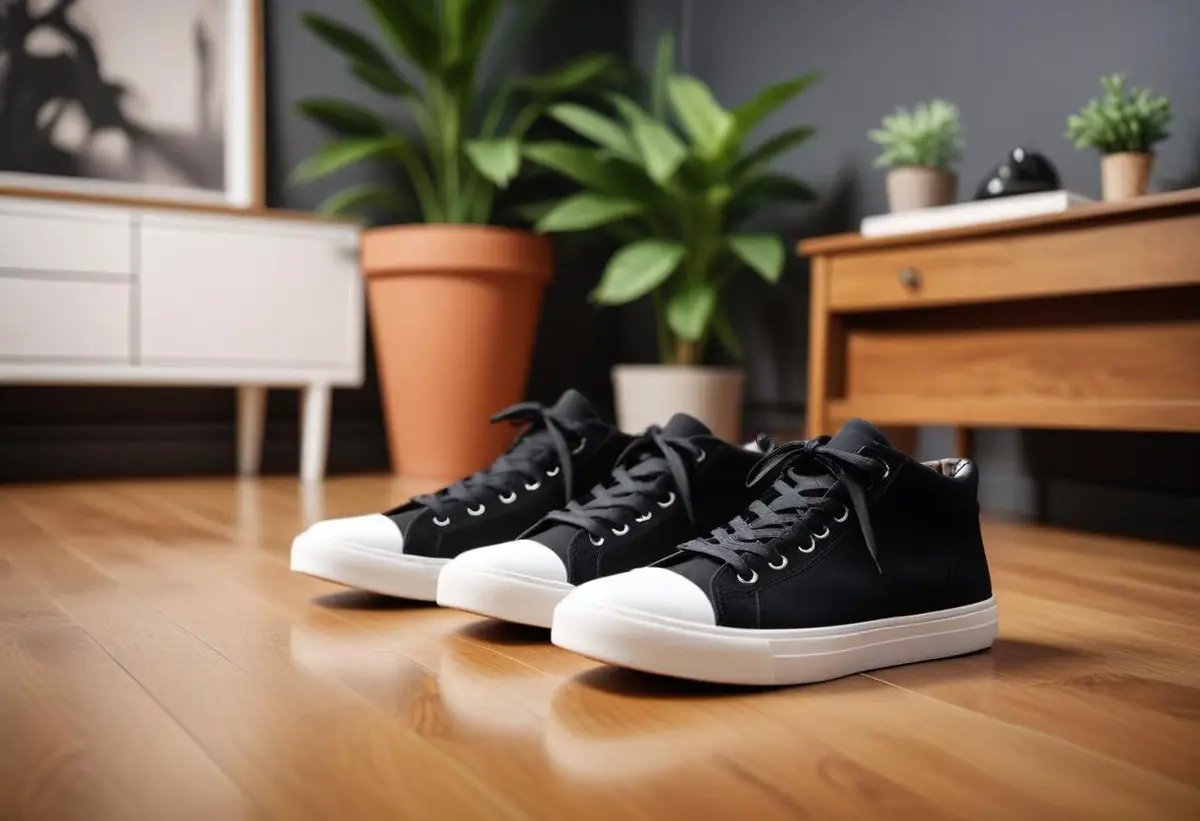 Snygga sneakers illustration