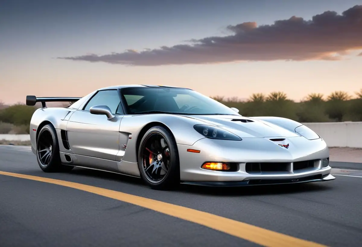 Kolla in den grymma c5 z06 – en sportbil med stil! illustration