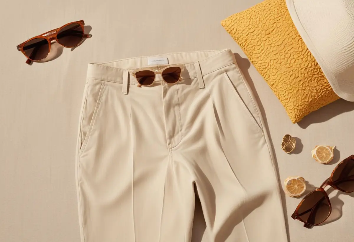 Gabardinbyxor – din bästa vän för stiliga sommaroutfits! illustration