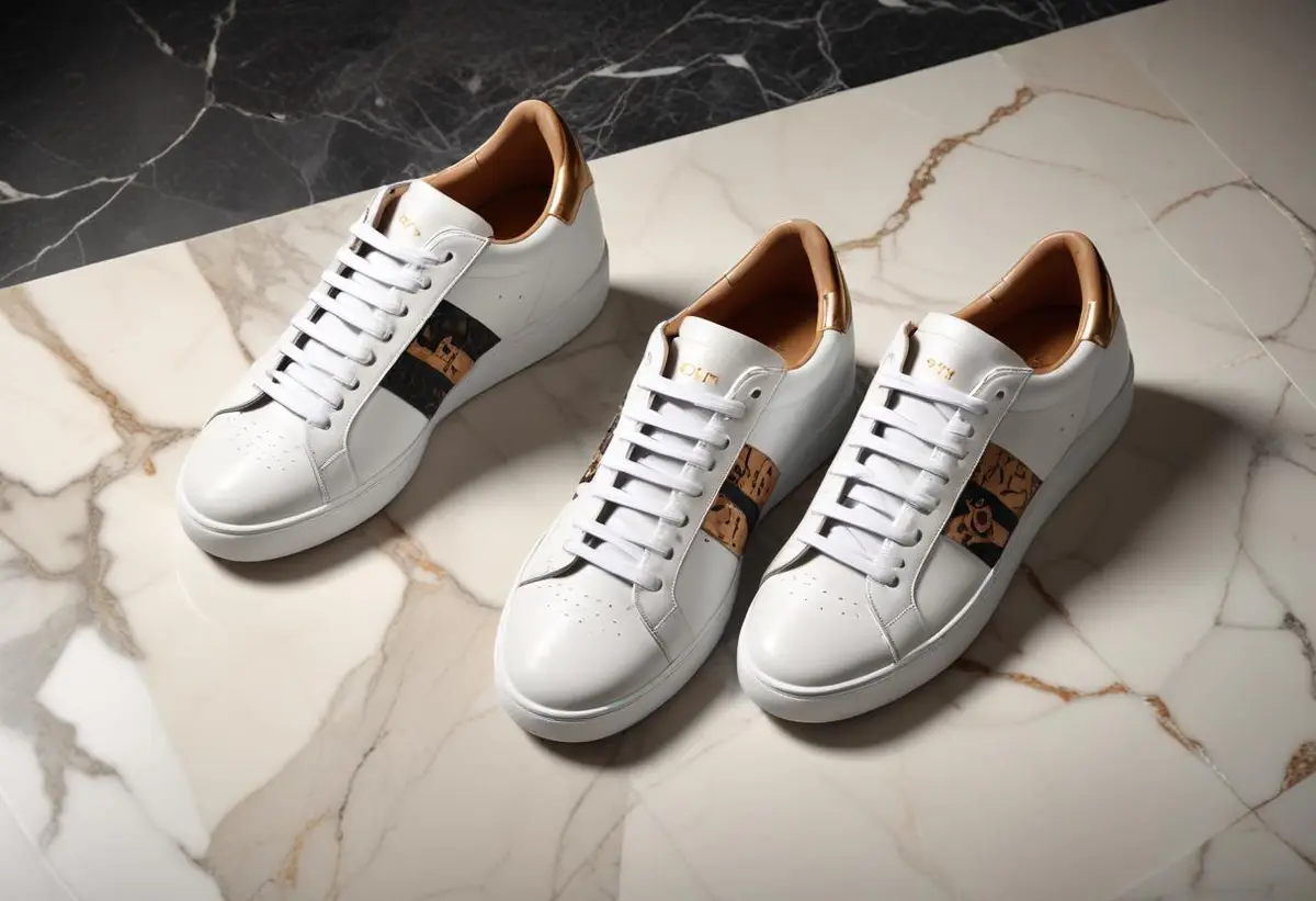 Upptäck stiliga louis vuitton sneakers för herrar! illustration