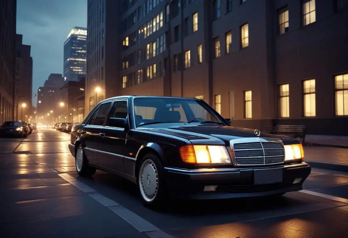 Mercedes 500E illustration
